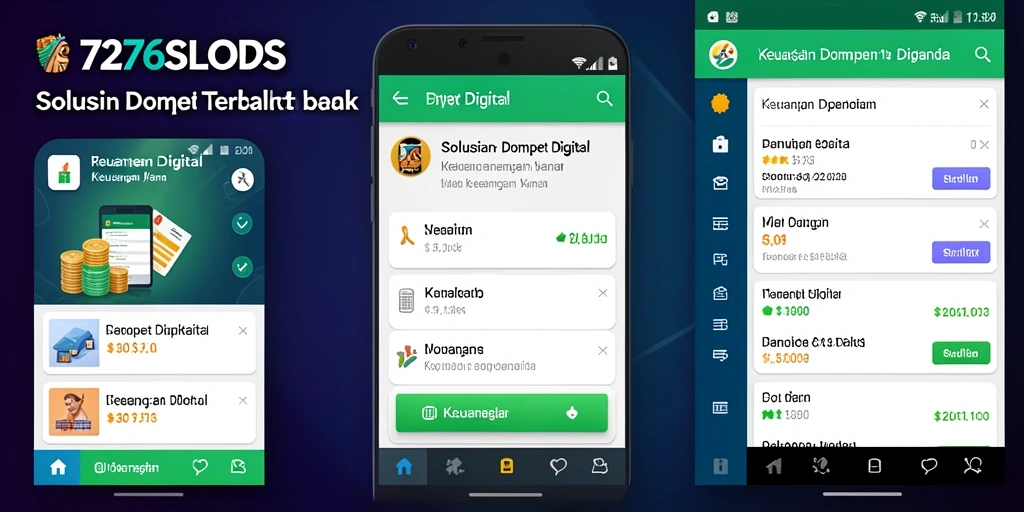 Antarmuka aplikasi <strong>7276SLOTS</strong> yang memudahkan penggunaan Dompet Digital.
