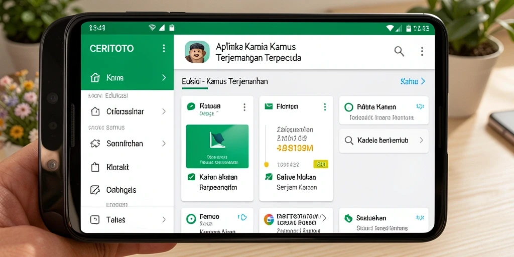 Tampilan antarmuka pengguna CERITOTO yang intuitif dan mudah dipahami.