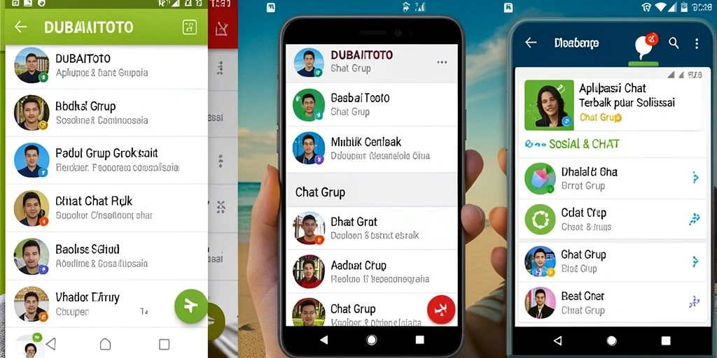 Antarmuka DUBAITOTO yang menunjukkan fungsi Chat Grup yang intuitif.