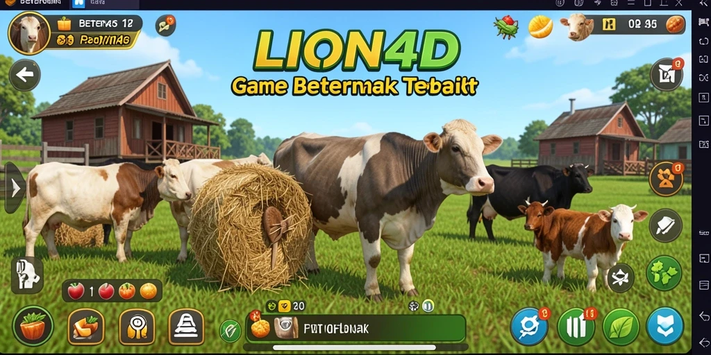 Tampilan antarmuka LION4D dengan fungsi beternak yang interaktif.