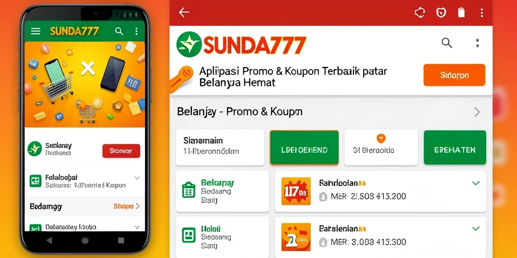 Tampilan antarmuka aplikasi SUNDA777 untuk promo dan kupon
